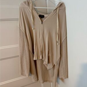 Vici Taupe Hooded Sweatshirt